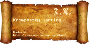 Krompaszky Martina névjegykártya